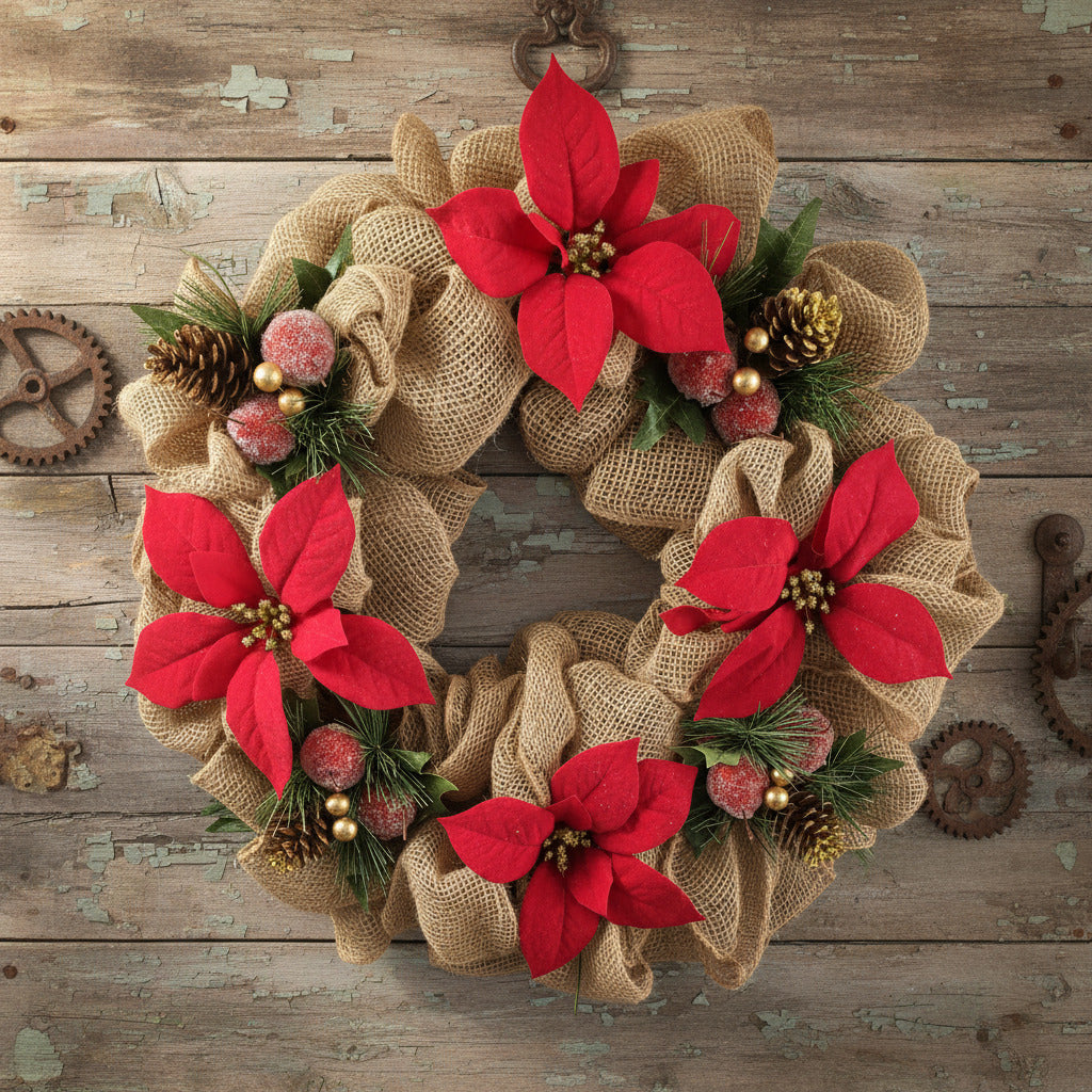 GRFD114 – 18-Inch Rustic Christmas Wreath