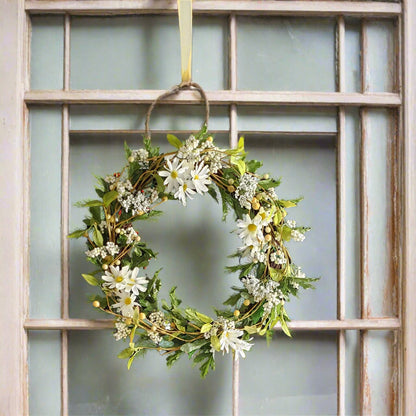 GRFD-103  12-Inch Spring Daisy Wreath