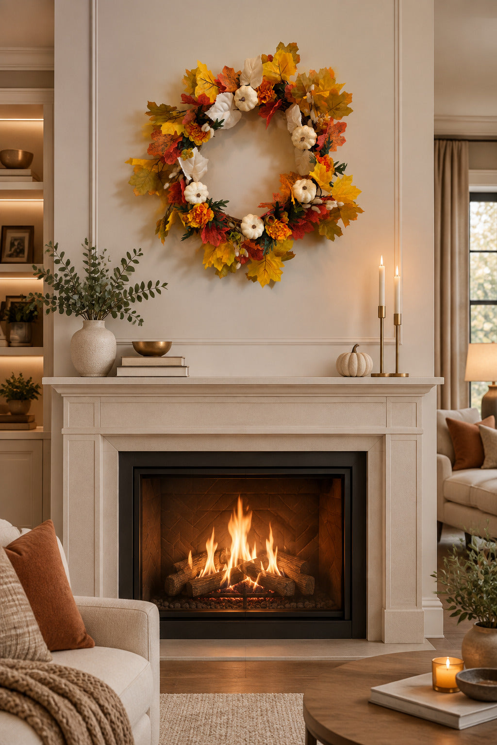 GRFD 112  16-Inch Early Autumn Wreath