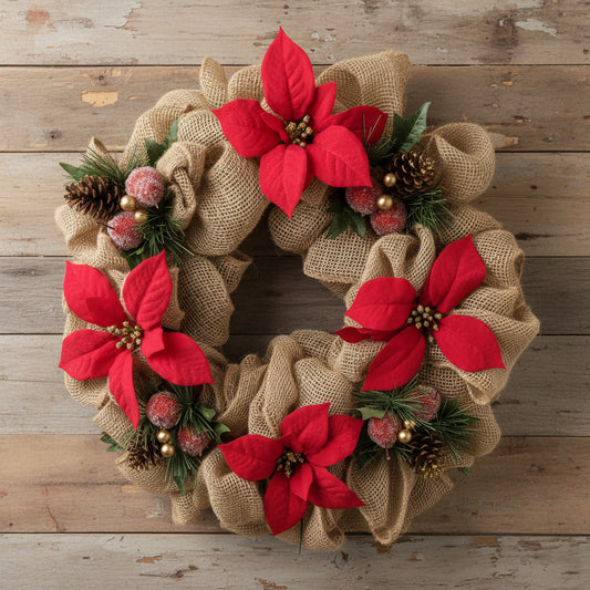 GRFD-114  18-Inch Rustic Christmas Wreath